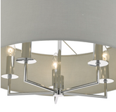 Jamelia 5lt Pendant Polished Chrome & Grey dar lighting